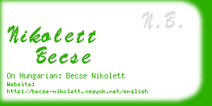 nikolett becse business card